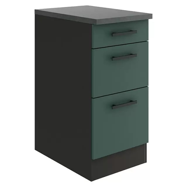 Optifit Unterschrank Verona 405 steingrün/anthrazit matt 40 cm