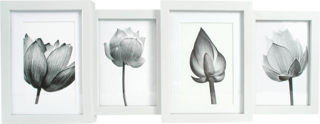 Bilderrahmen Collage Multi Classic Case weiß 55 x 20,8 cm - 4 Fotos