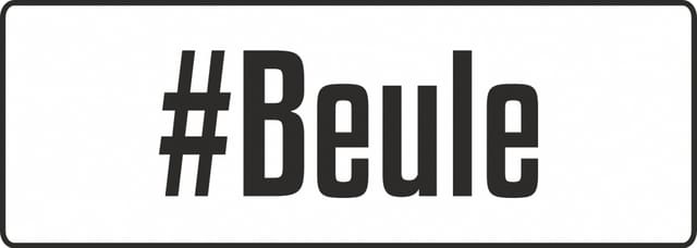 Hermann Schütz Autoaufkleber #Beule 4 x 11 cm