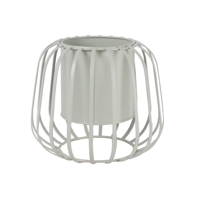 TrendLine Pflanztopf Metall Ø 23,5 x 19,5 cm weiß