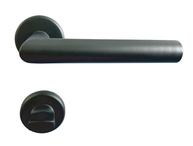 TrendLine WC-Türgriff-Garnitur BB Edelstahl schwarz Ø 49,1 mm