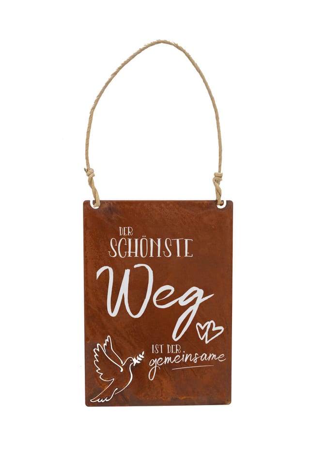 Badeko Dekotafel Gemeinsame 25 cm rostbraun