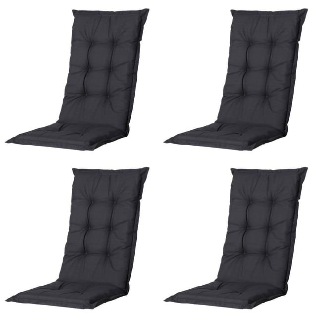 Progarden Garten-Essgruppe Tampa + Faro 4 Personen Kunststoff weiß/schwarz