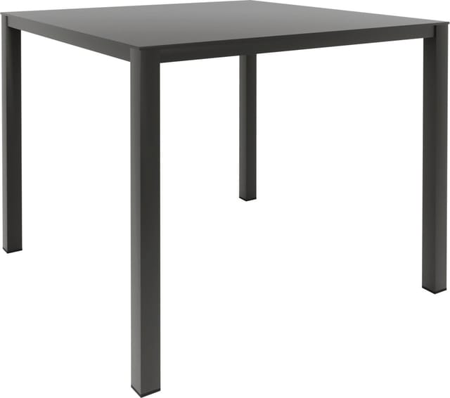 Grandsoleil Gartentisch wetterfest Metall Brunch 80 × 80 cm schwarz