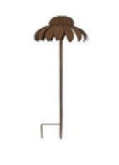 Flamingo Gartenstecker Blume Metall 14,5 x 80,5 cm rostbraun