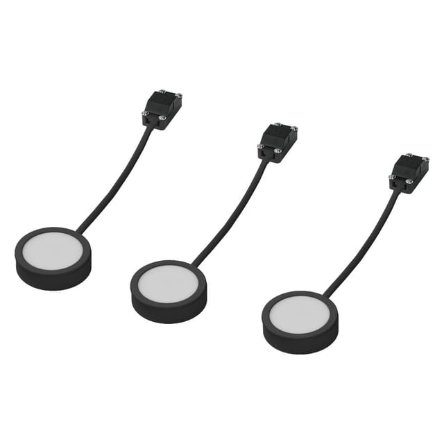 Osram LED Unterbauleuchte Undercabinet Spot Puck 6,5 cm 3 x 3W schwarz