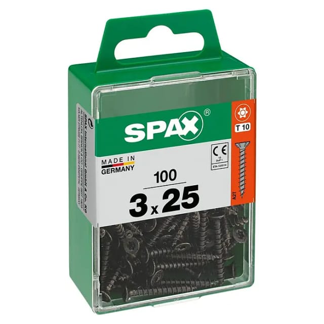 Spax Universalschrauben 3 x 25 mm T10 Vollgewinde - 100 Stk.