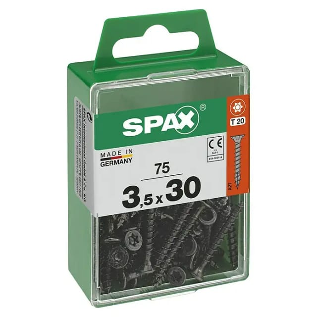 Spax Universalschrauben 3,5 x 30 mm T20 Vollgewinde - 75 Stk.