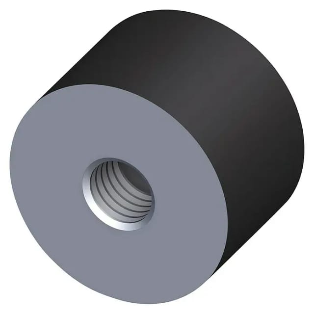 alfer Gummipuffer mit Gewinde M8 PVC (Kunststoff) glatt schwarz