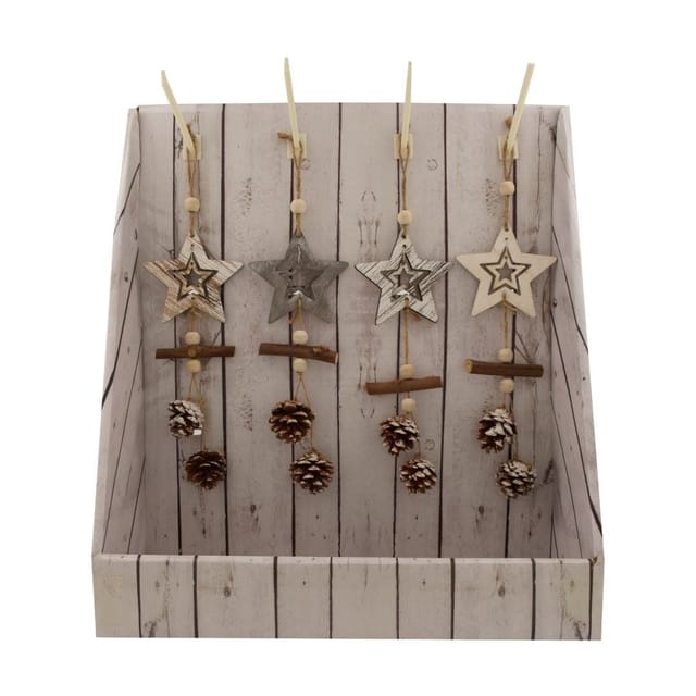 Dijk Sternhänger Kiefernzapfen/Holz 10 x 10 x 35 cm