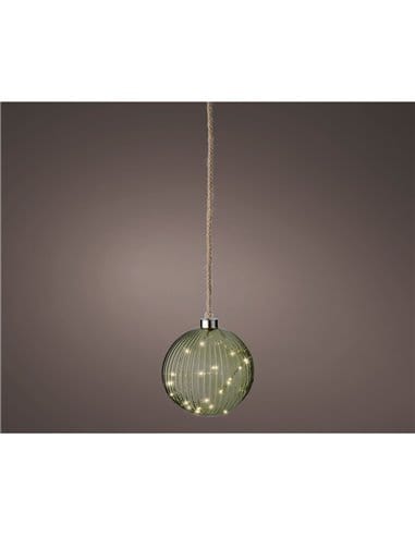 Lumineo Micro LED Kugel für innen grün warmweiß Ø 14 cm 30 LED