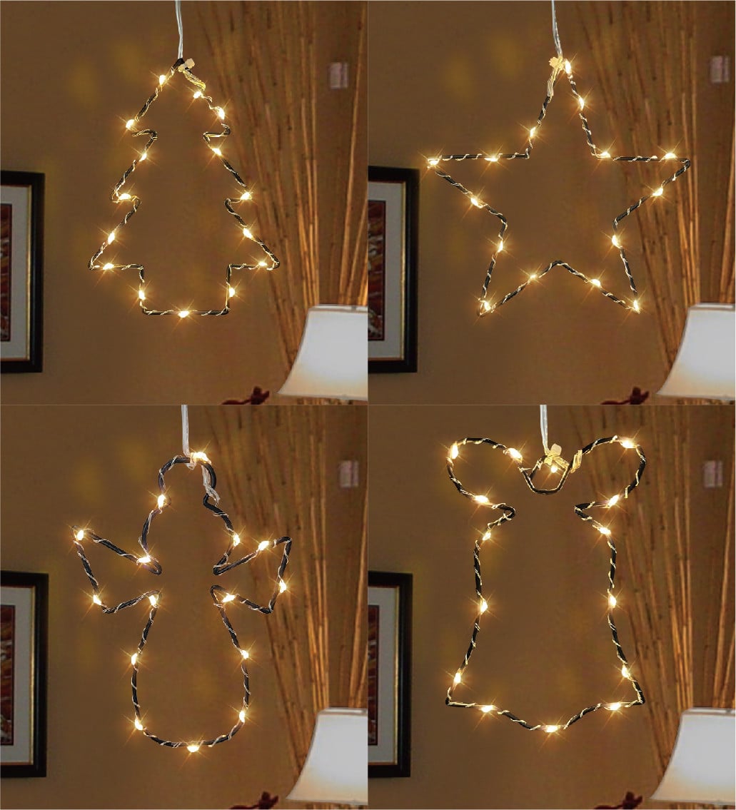 TrendLine LED Aufhänger Weihnachten 14 cm warmweiß 4-fach sortiert Bild 2