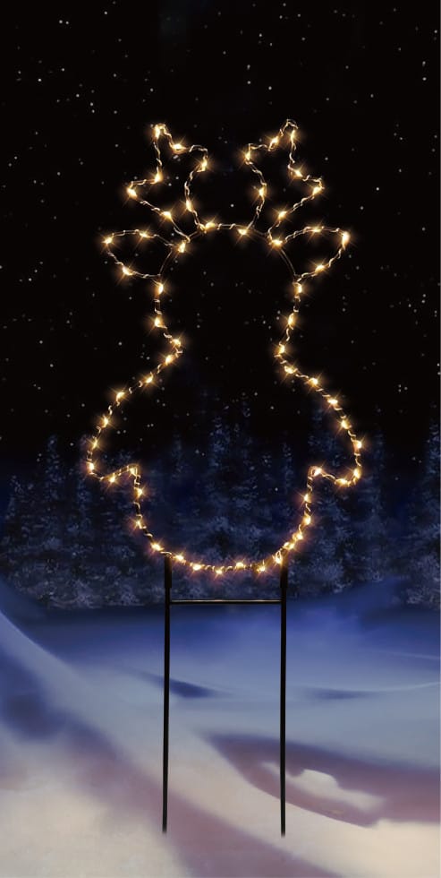 TrendLine LED Stecker Rentier Ø 19 x 60 cm warmweiß