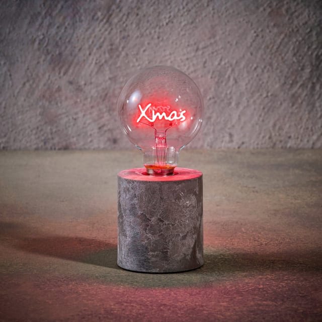 Luca Lightning LED Tischlampe Xmas mit Timer Ø 8 x 18 cm grau
