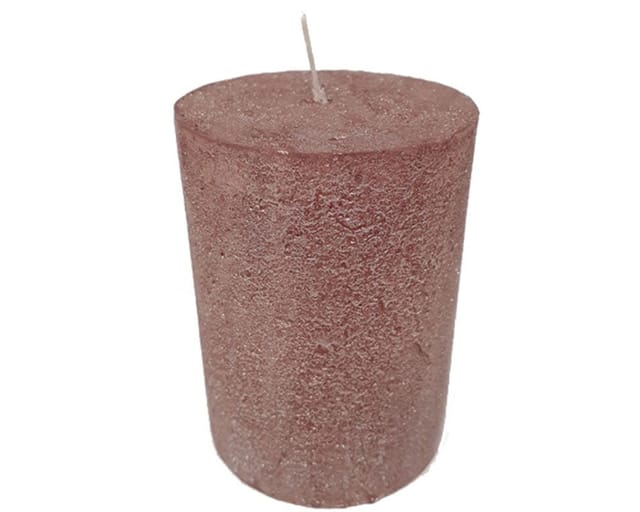 House of Rustic Kerze 9 cm glitzer burgunder