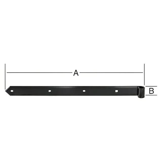 Vormann Ladenbänder halbschwer schwarz 500 x 37 x 13 mm