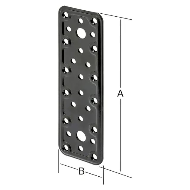 Vormann Combi-Flachverbinder 160 x 50 mm Stahl schwarz