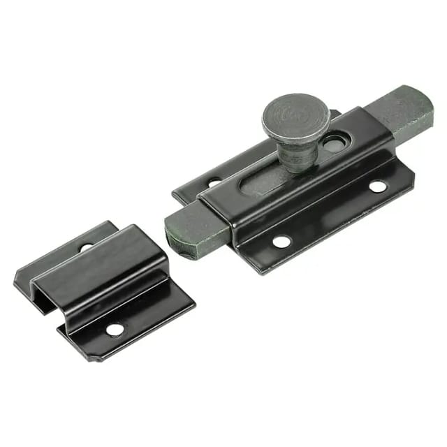 Vormann Bolzen-Knopfriegel 160 x 60 mm Stahl schwarz