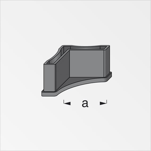 alfer Regalfuß 23.5 mm 23.5 mm PVC (Kunststoff) glatt schwarz