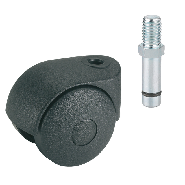 Doppelrolle Ø 40 mm für normale Böden mit Stift Tragkr. 20 kg