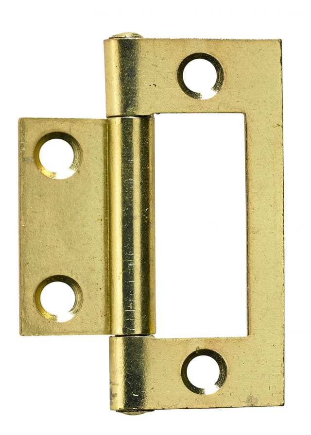 Hettich Lamellentürscharnier vermessingt, 50 x 23 mm