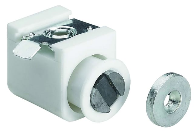 Hettich Aufschieb-Magnetschnäpper Kunststoff, weiß, 1 Stück
