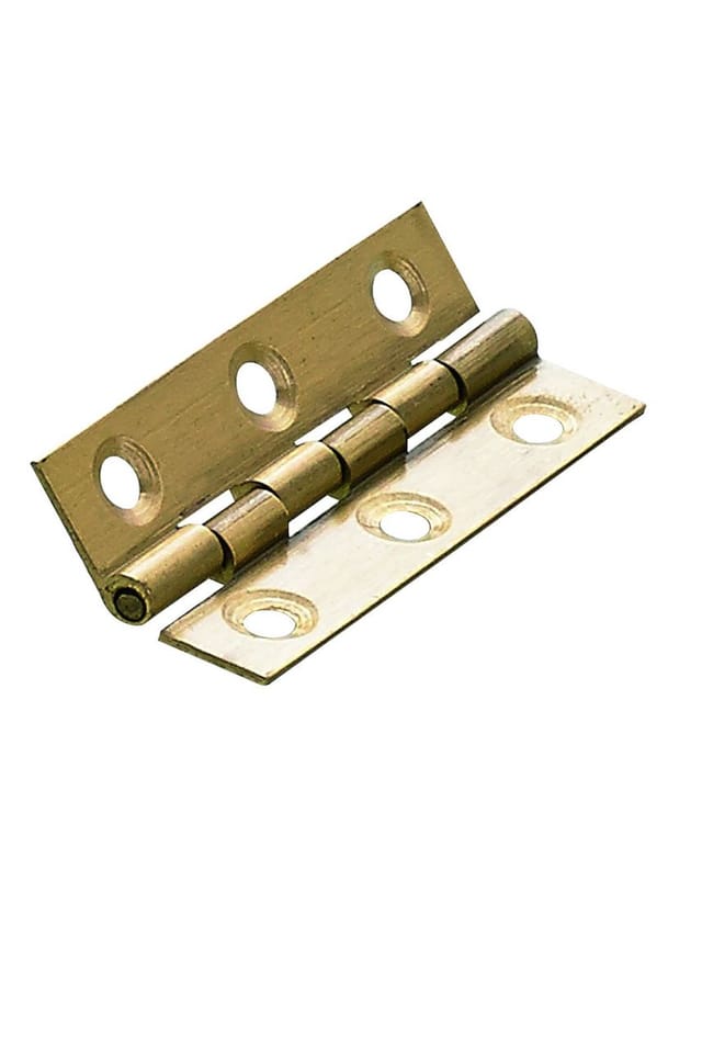 Hettich Schmales Scharnier Messing, matt, 25 x 51 mm