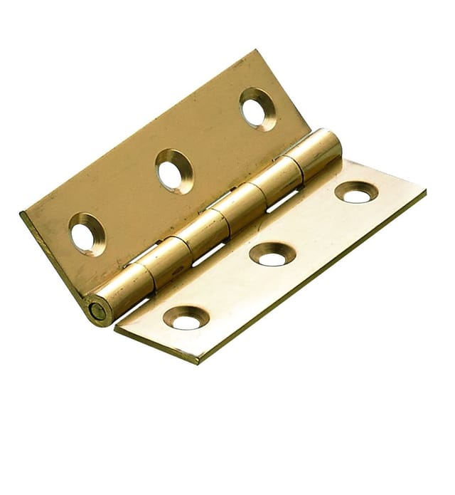 Hettich Schmales Scharnier Messing, matt, 64 x 40 mm