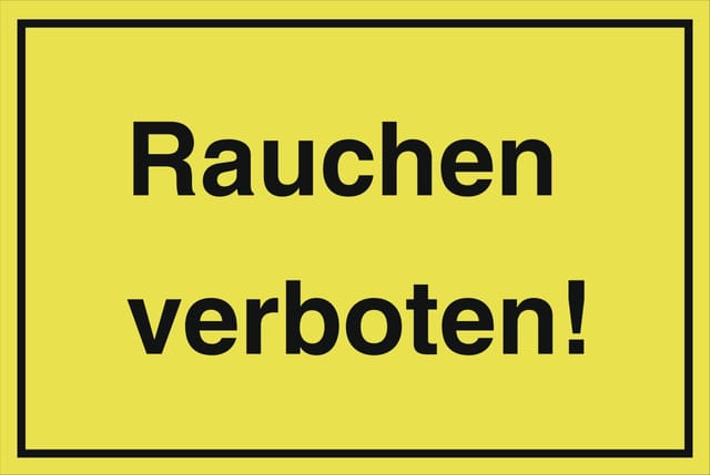 Metafranc Hinweisschild Rauchen verboten 200 x 300 mm