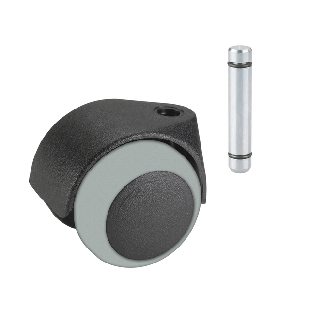 Doppelrolle Ø 40 mm für empfindliche Böden mit Stift Tragkr. 30 kg