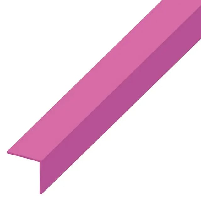 alfer Winkel 1 m, 25 x 25 mm PVC (Kunststoff) glatt pink
