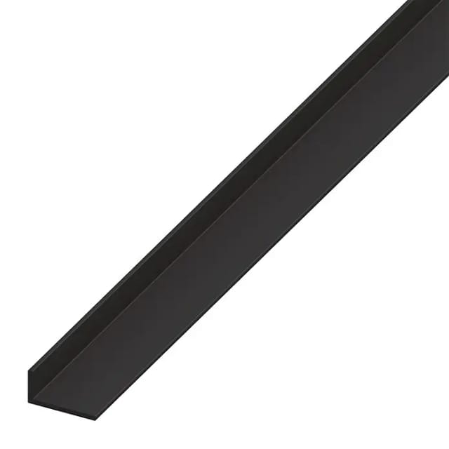 alfer Winkel 2 m, 30 x 20 mm PVC (Kunststoff) glatt schwarz