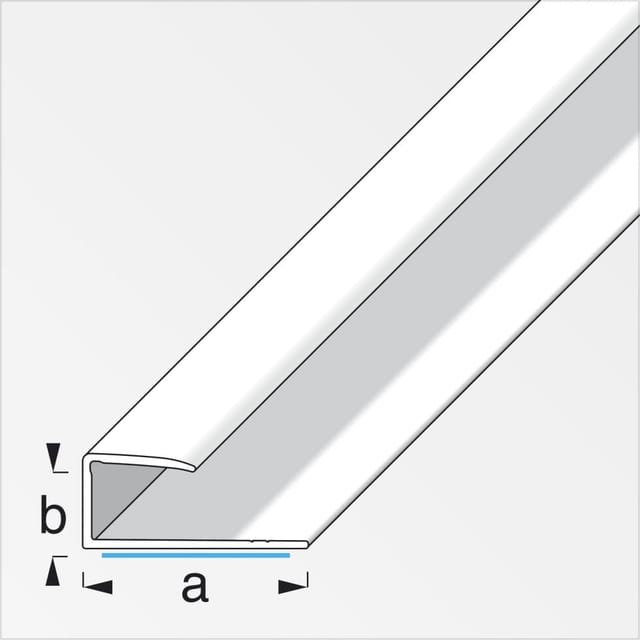 alfer Einfass-Profil 1 m, 15 x 14 mm Aluminium eloxiert messing
