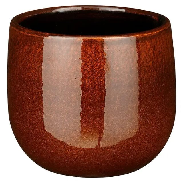 Mica Decorations Topf Pablo ceramic 12 x 14 cm braun