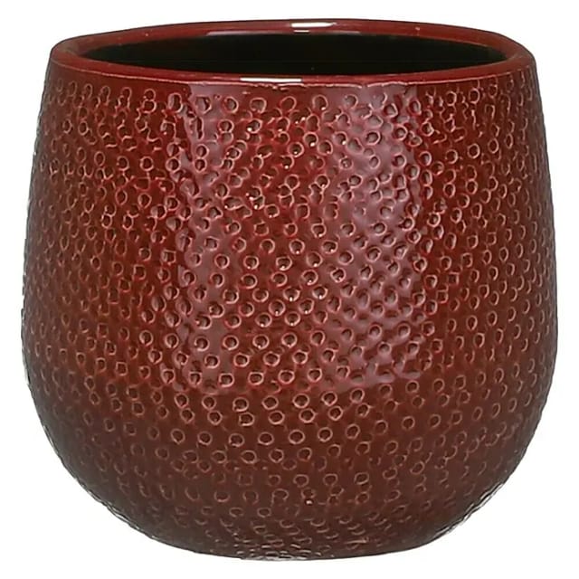 Mica Decorations Topf Gabriel ceramic 12 x 14 cm bordeaux