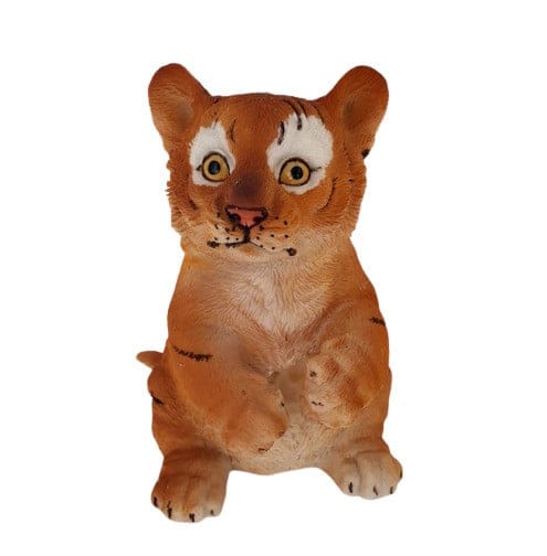 Dekofigur Tiger gerade sitzend 15 x 8 x 8 cm
