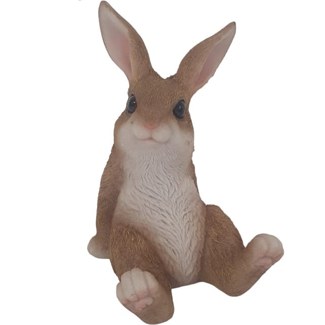 Dekofigur Hase sitzend 9,5 x 7 x 6 cm braun weiß