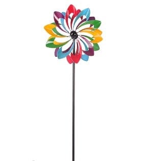 TrendLine Gartenstecker Metall Windrad 180 cm mehrfarbig