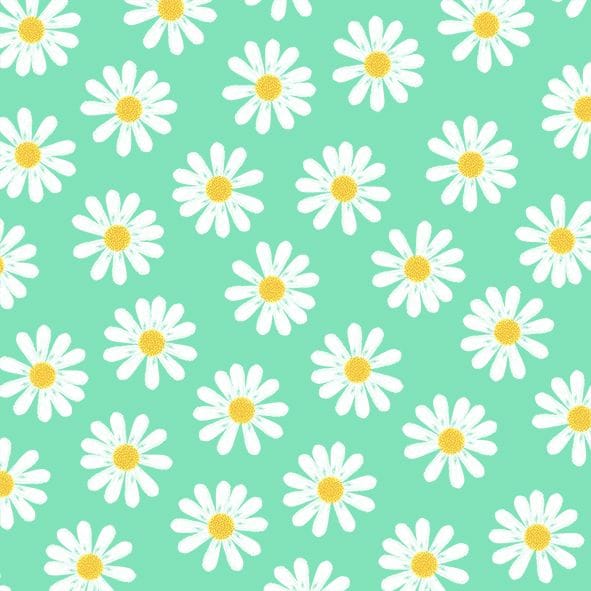 Braun & Company Servietten Motiv Dancing Daisies mint 33 x 33 cm - 20er Pack
