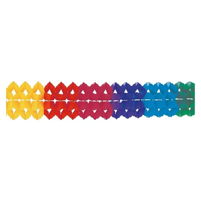 Girlande Regenbogen Papier 16 x 400 cm
