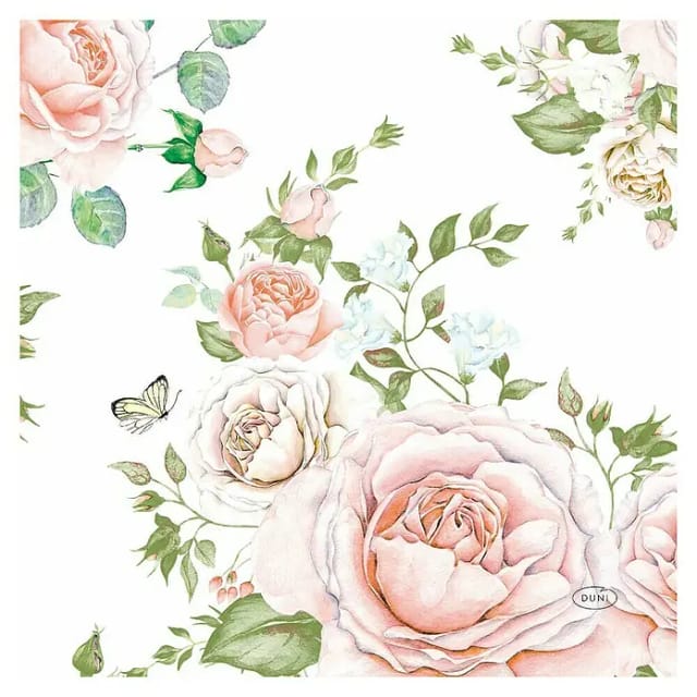 Duni Servietten Rosen 33 x 33 cm - 20er Pack