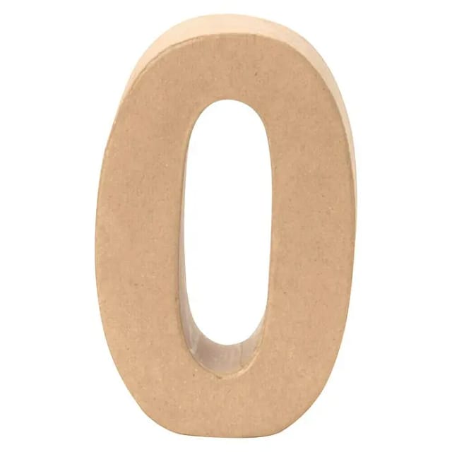 Glorex Papp-Zahl 0 17,5 x 5,5 cm