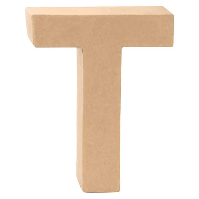 Glorex Papp-Buchstabe T 17,5 x 5,5 cm