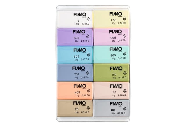 Fimo Modelliermasse Soft Colour Pack 12 x 25 g Farben Pastel