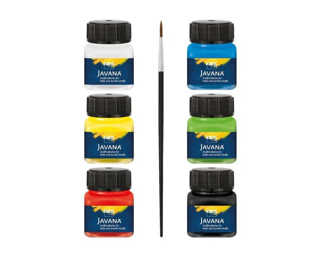 Kreul Javana Stoffmalfarben Set 6 x 20 ml helle & dunkle Stoffe