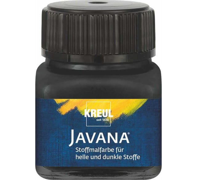 Kreul Javana Stoffmalfarbe für helle und dunkle Stoffe schwarz 20 ml