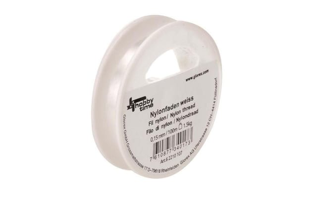 Glorex Nylonfaden weiß 0,15 mm x 100 m