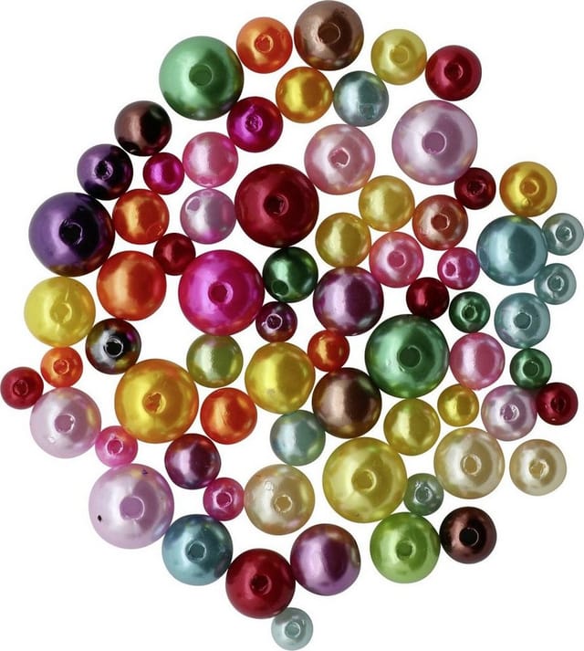 Glorex Schmuck Perlen 6-12 mm 25 g, glänzend