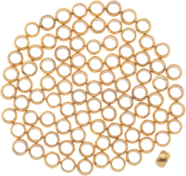 Glorex Quetschperlen goldfarben 35 Stück, 3 mm