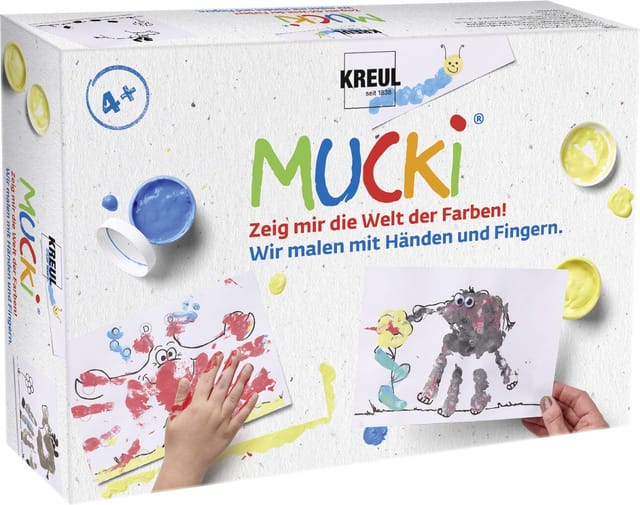 Kreul Fingerfarbe Mucki Wir malen mit Händen und Fingern 5 x 50 ml